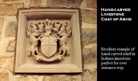 Coat of arms - hand-carved in limestone